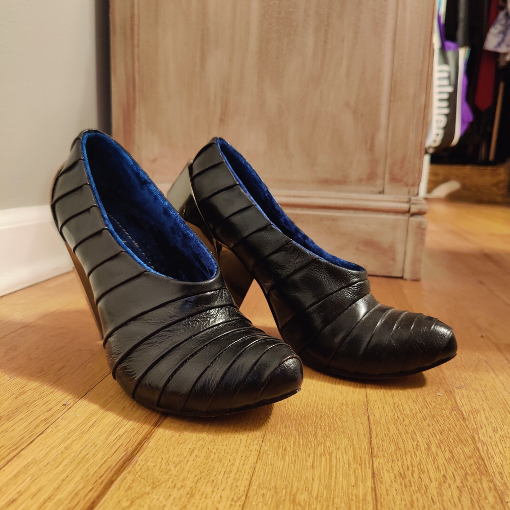 Irregular Choice Black Leather Heels